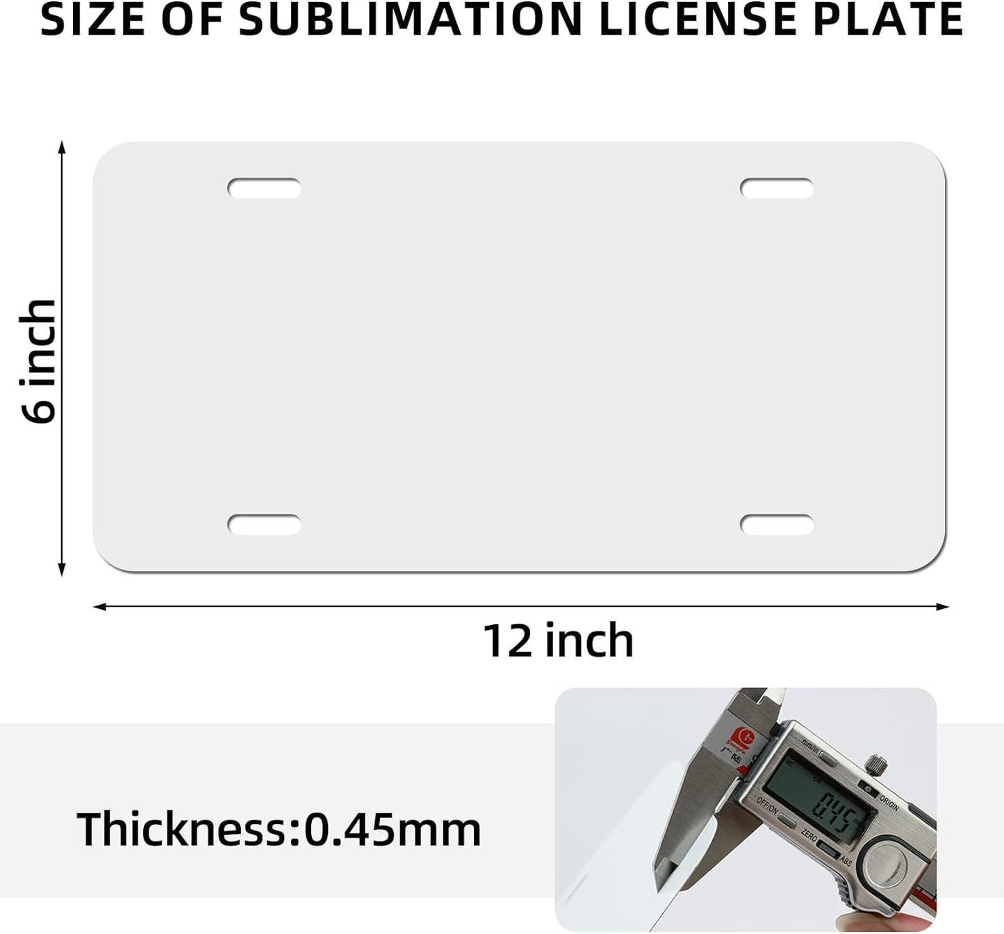 White Sublimation License Plate