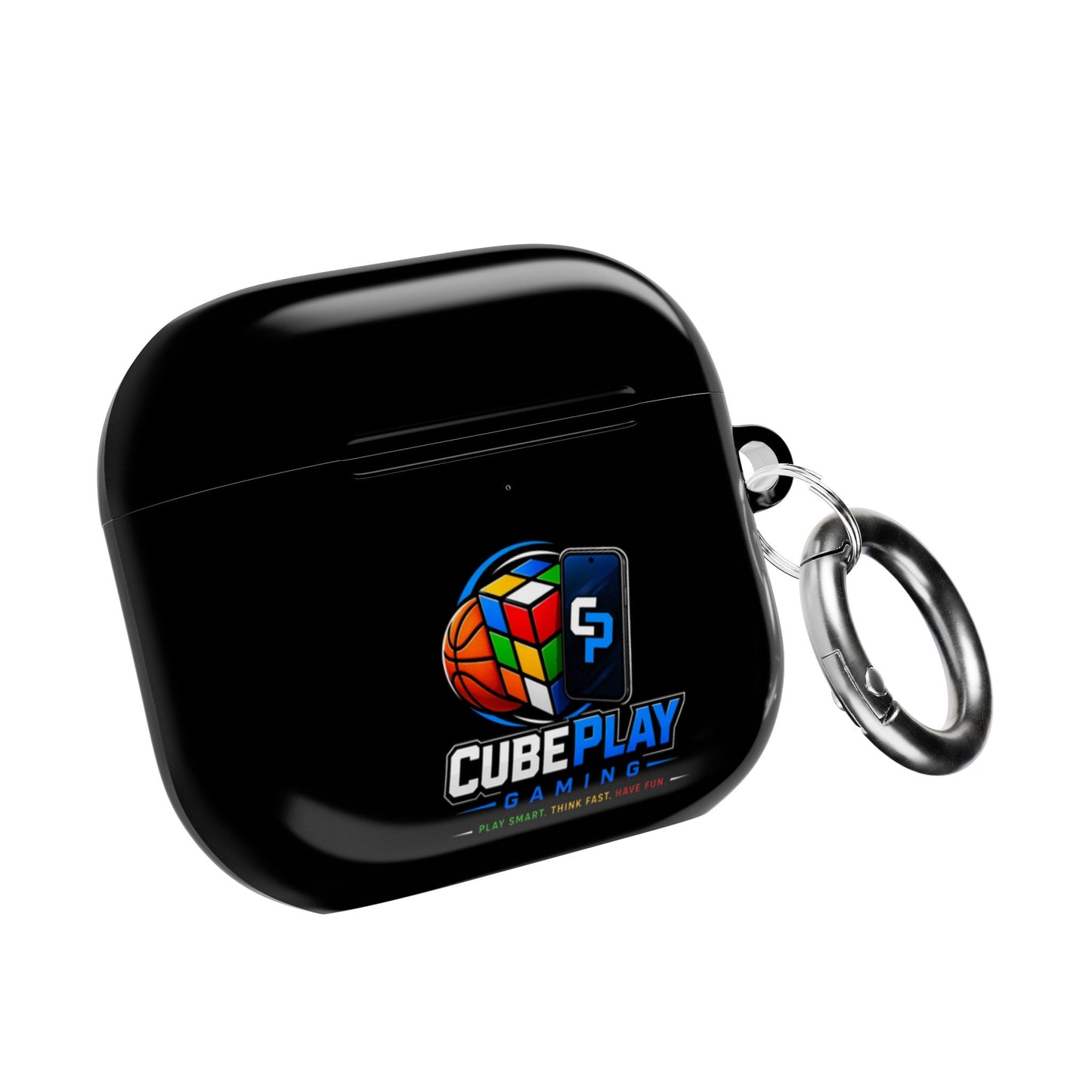 CubePlay Gaming AirPod Case — Black Protective Silicone Case with Logo