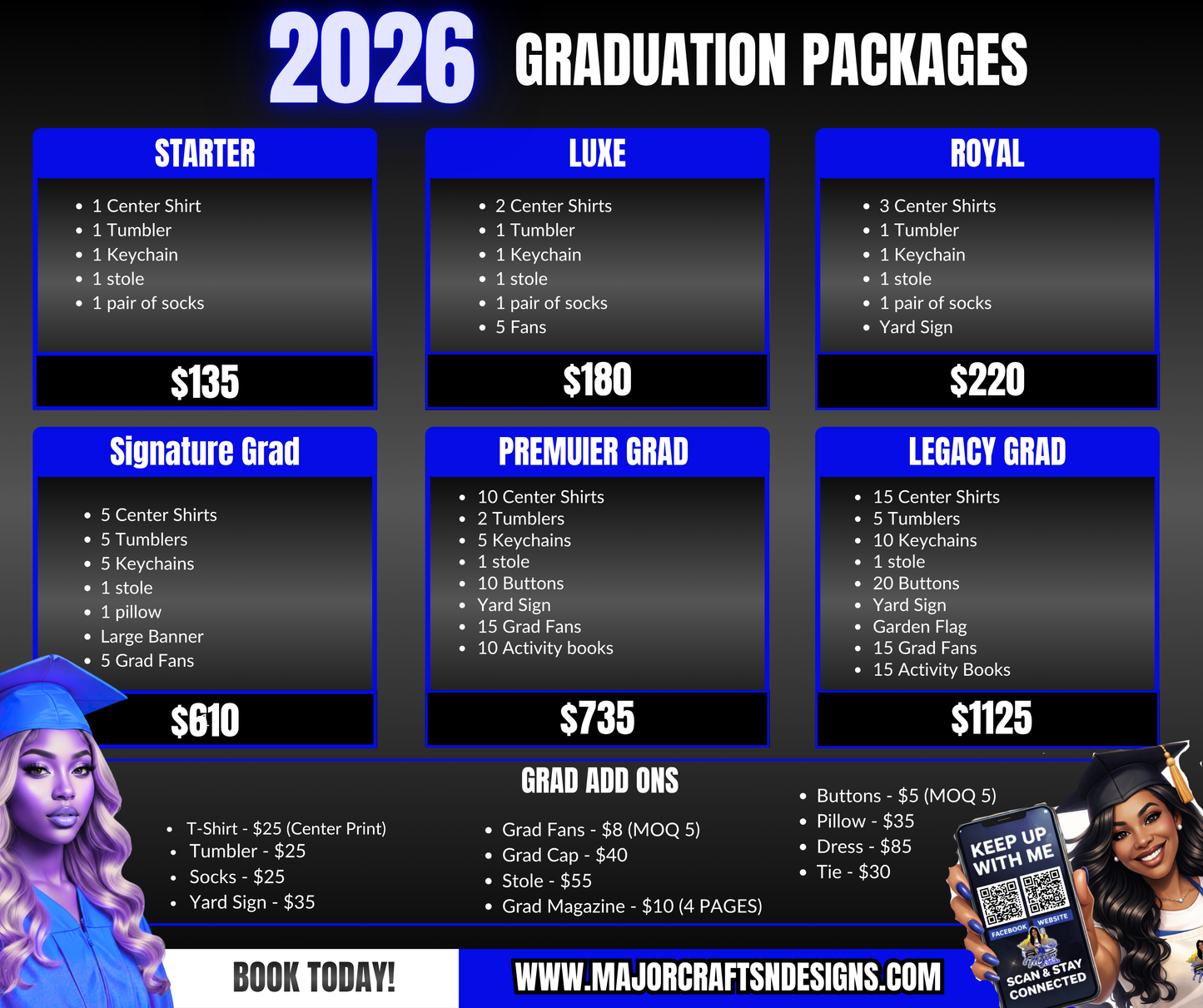 The Major Grad- Center Print Bundle