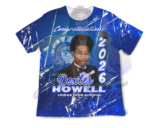 Custom 3D Grad Tee