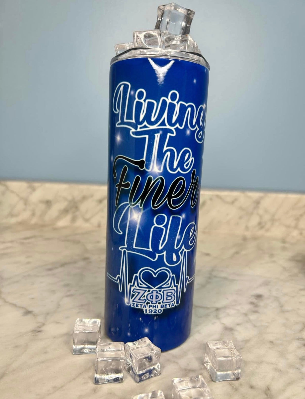 Custom 20oz Skinny Tumbler, White Tumbler with straw lid, Printed With Permanent Ink,