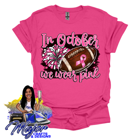 In October we wear pink- Football