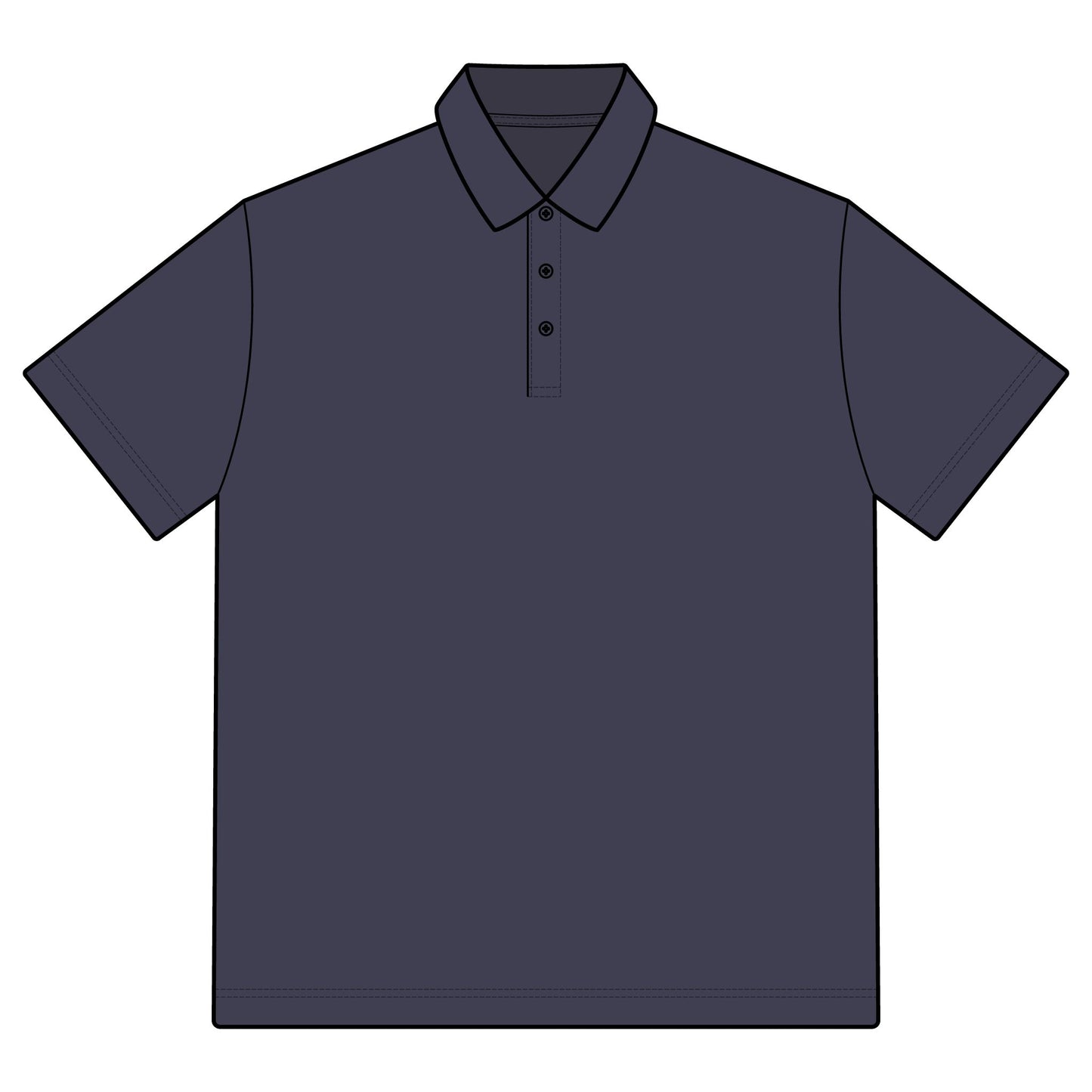 Cube Park Logo Polo Shirt — Black Pinpoint Mesh Work Golf Polo