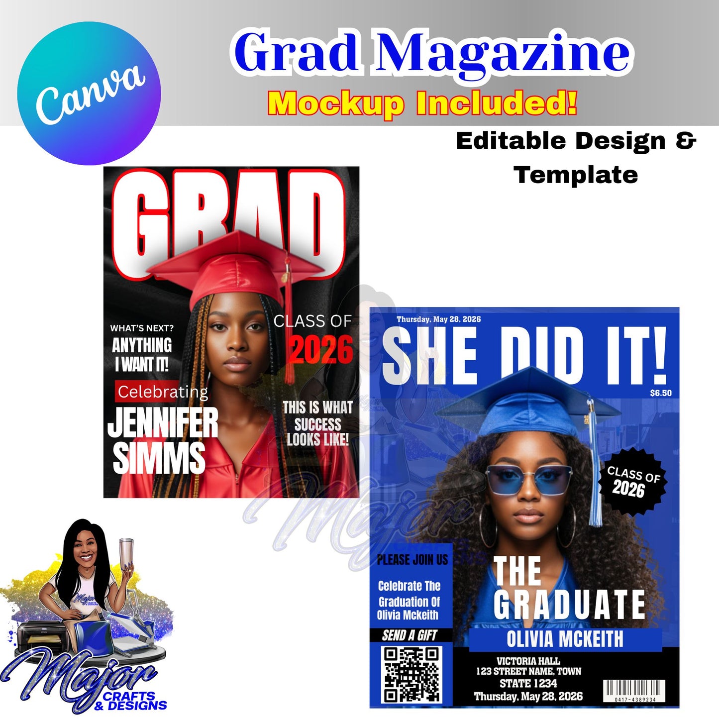 Editable Grad Magazine Cover