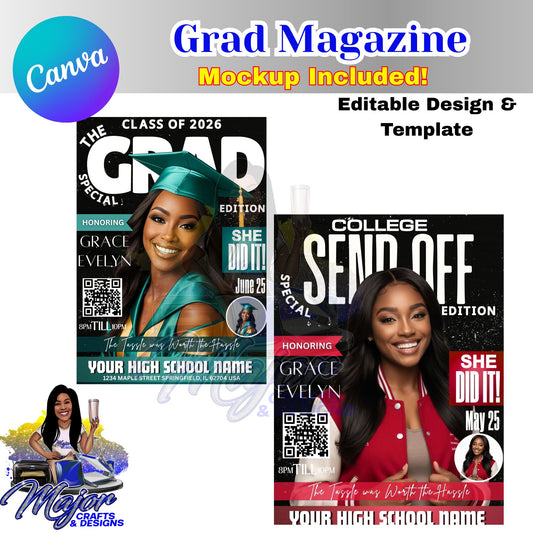 Editable Grad Magazine Cover