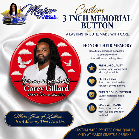 Custom Memorial Button