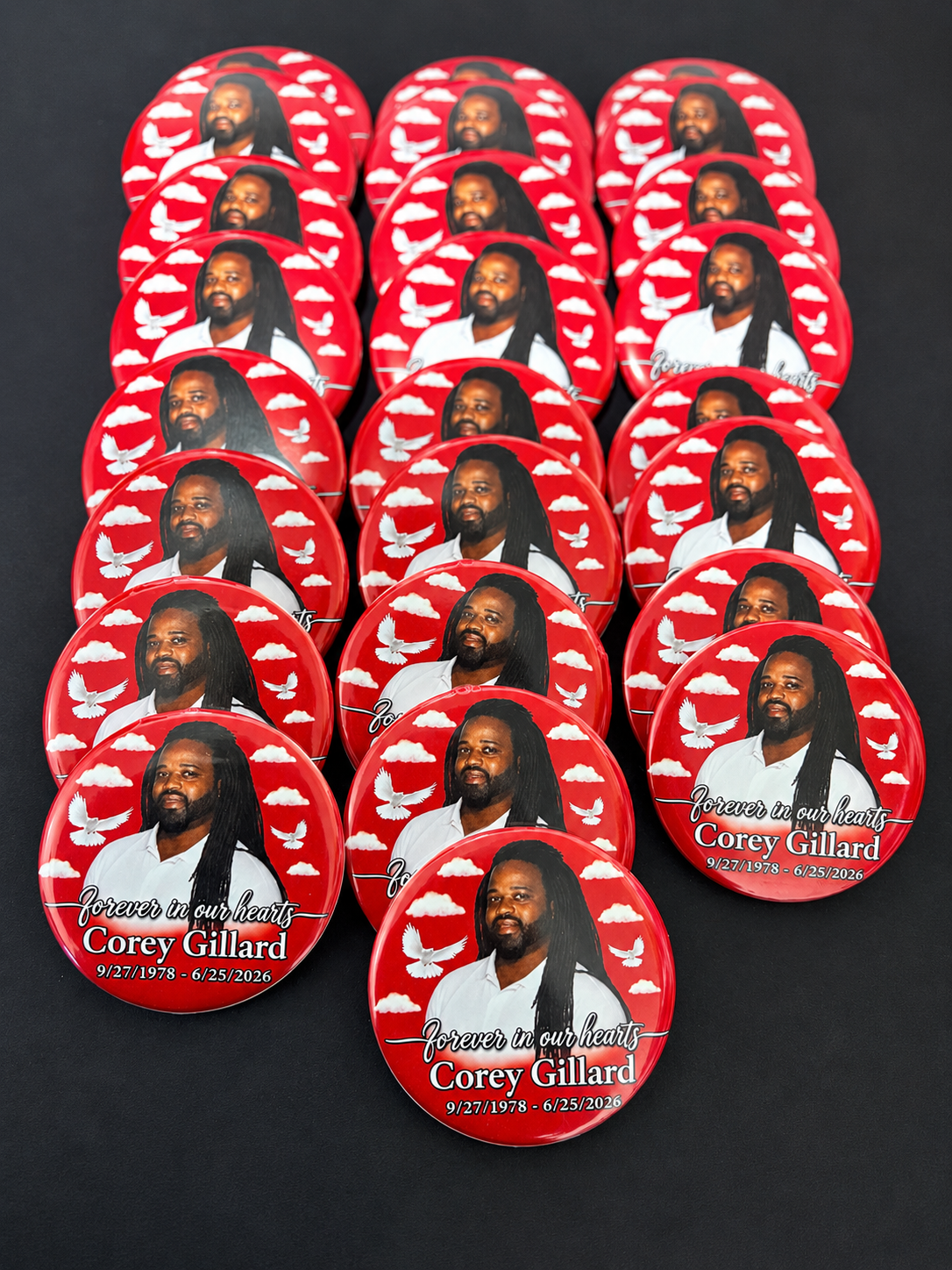 Custom Memorial Button