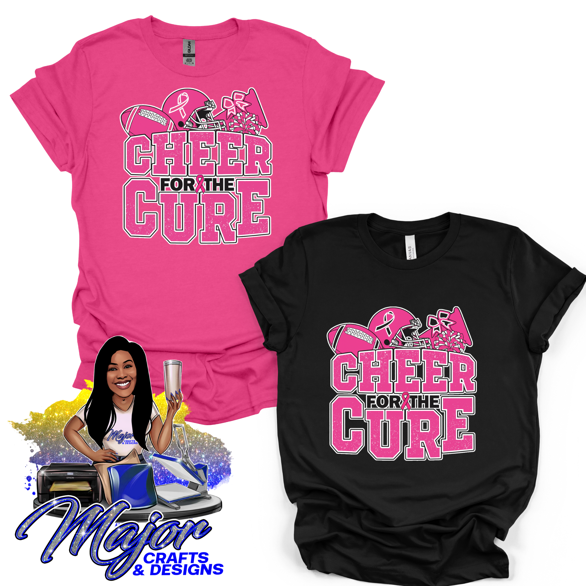 Clarendon Elite Cheer Cure "FRONT ONLY"