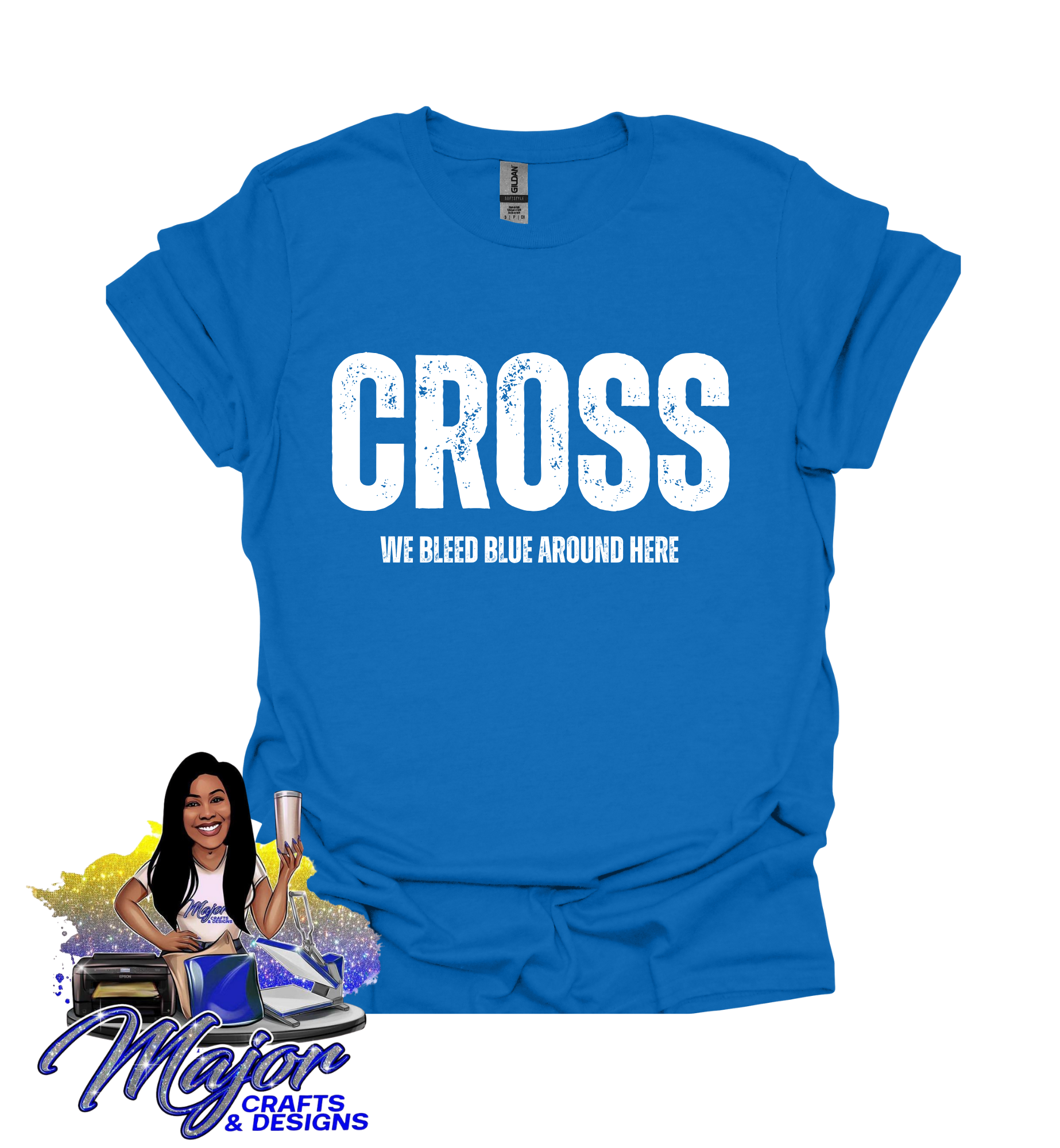 Cross- we bleed blue