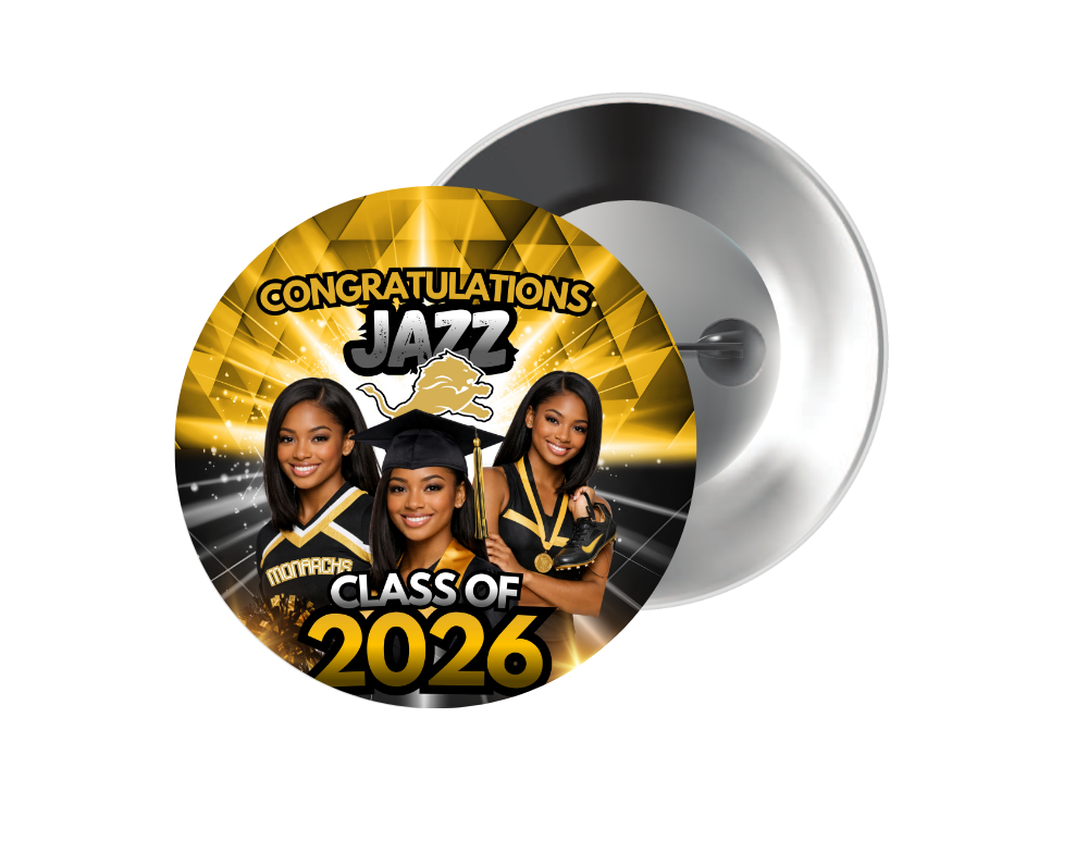 Custom Grad 3in Button