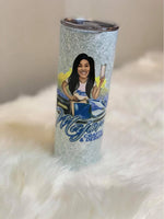 Load image into Gallery viewer, Custom 20oz Skinny Tumbler, White Tumbler with straw lid, Printed With Permanent Ink,

