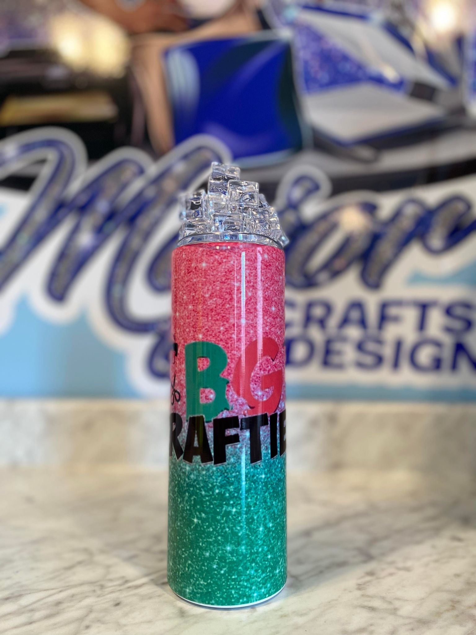 Custom 20oz Skinny Tumbler, White Tumbler with straw lid, Printed With Permanent Ink,