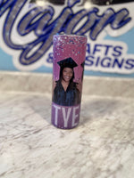 Load image into Gallery viewer, Custom 20oz Skinny Tumbler, White Tumbler with straw lid, Printed With Permanent Ink,
