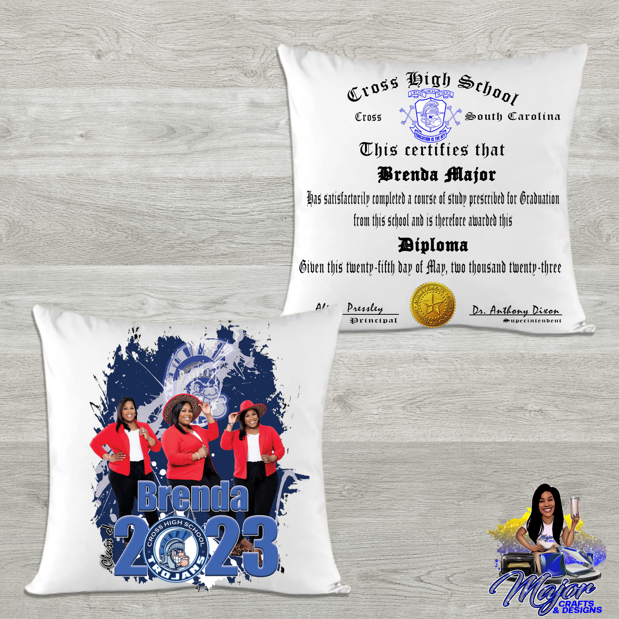 Custom Grad Pillow