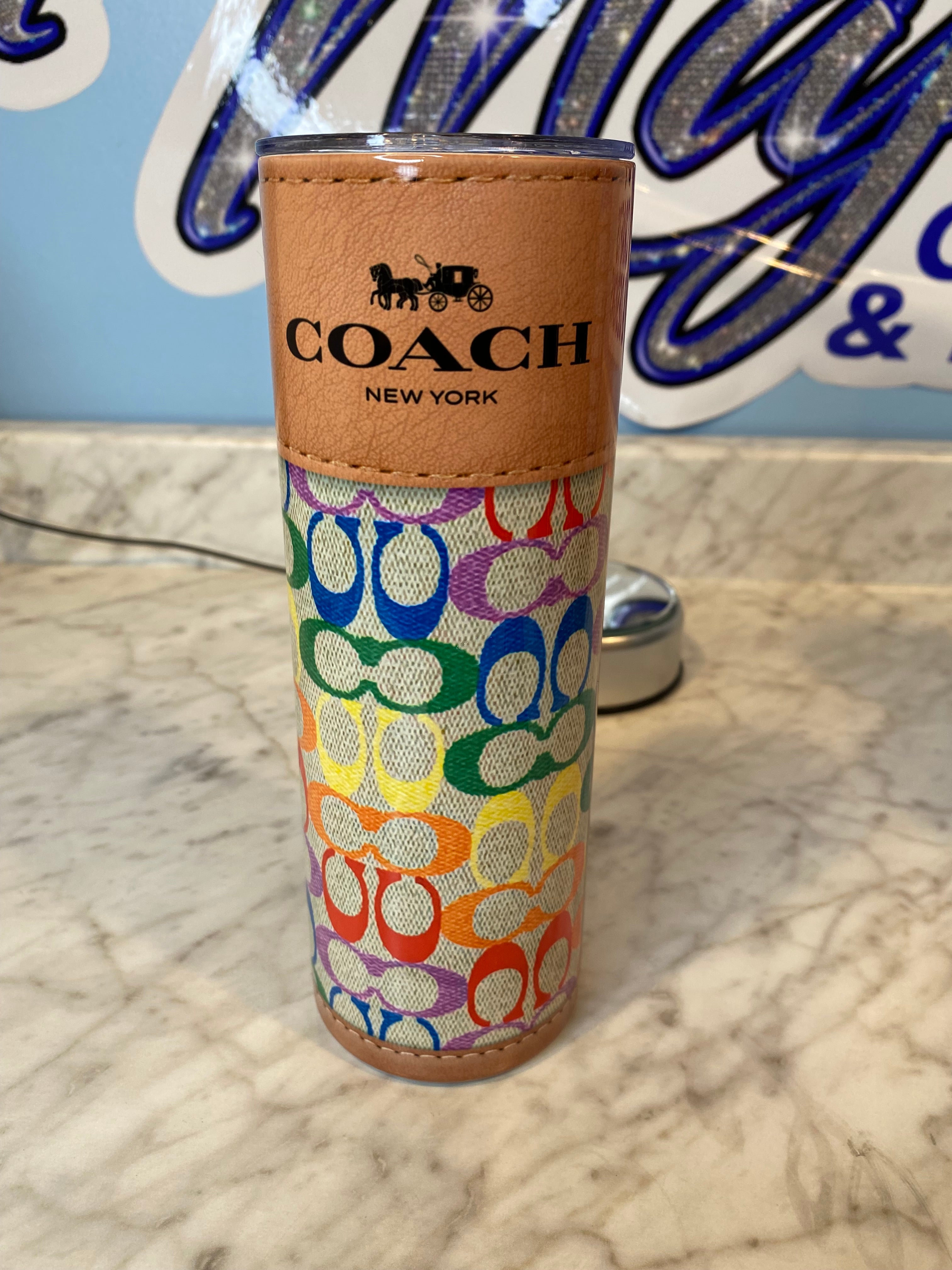 Custom 20oz Skinny Tumbler, White Tumbler with straw lid, Printed With Permanent Ink,