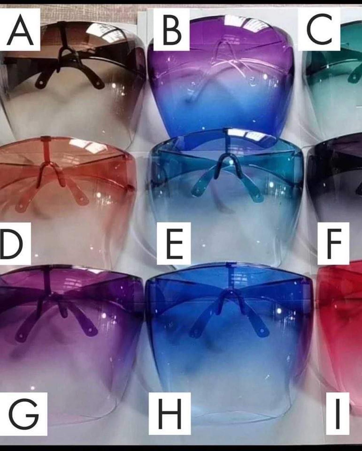 New Anti-Fogging Face Shields with Glasses Frame Set for Men & Women